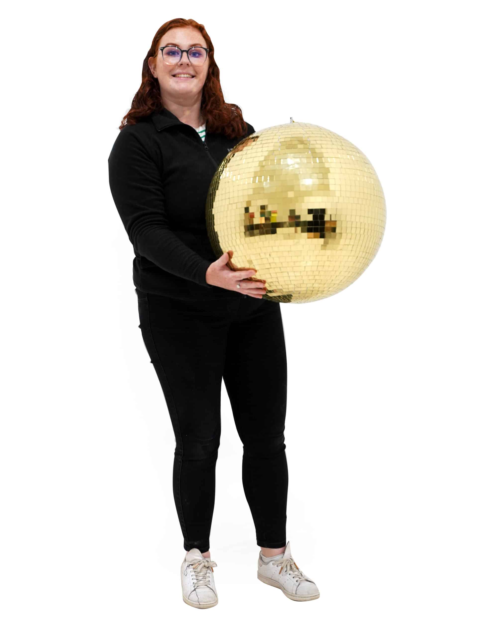 Gold Mirror Ball Large 50cm EPH Creative Event Prop Hire