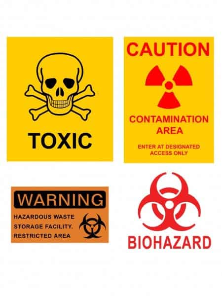 Radiation Danger Sign Set 