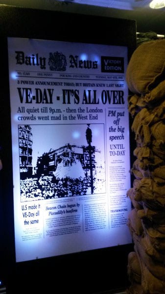 VE Day Newspaper Silhouette Panel