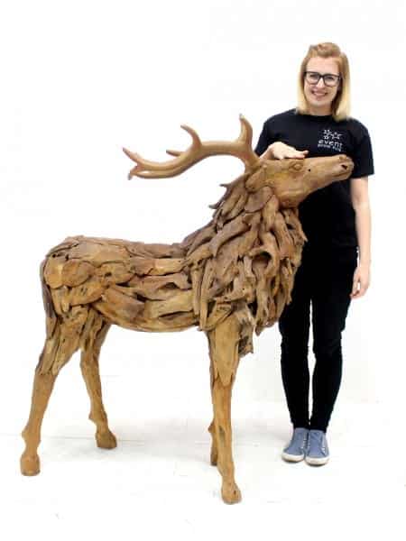 Rustic Wooden Reindeer