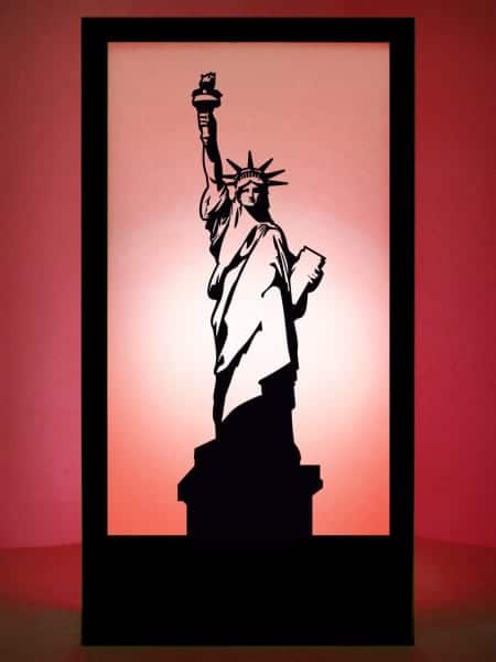 Statue of Liberty Silhouette Panel
