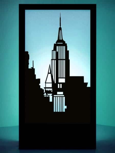 Empire State Building Silhouette Panel