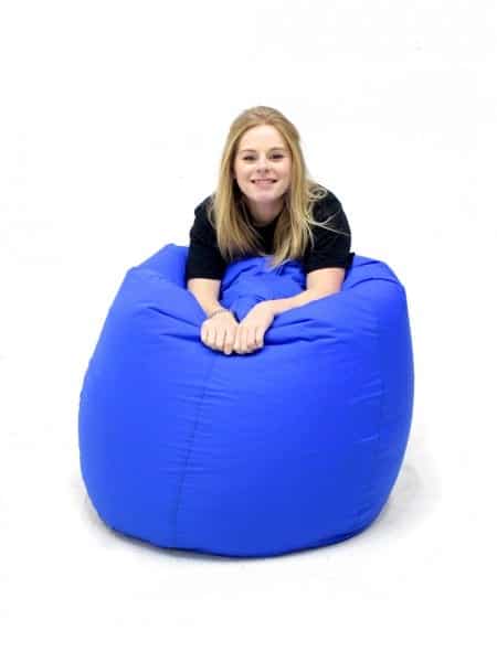 Large Round Blue Beanbag