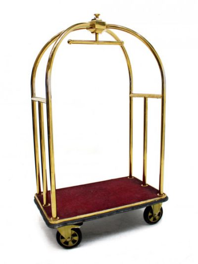 Brass Luggage Trolley | EPH Creative - Event Prop Hire