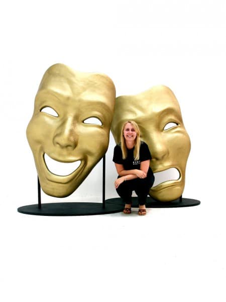 Comedy / Tragedy Masks (Pair)