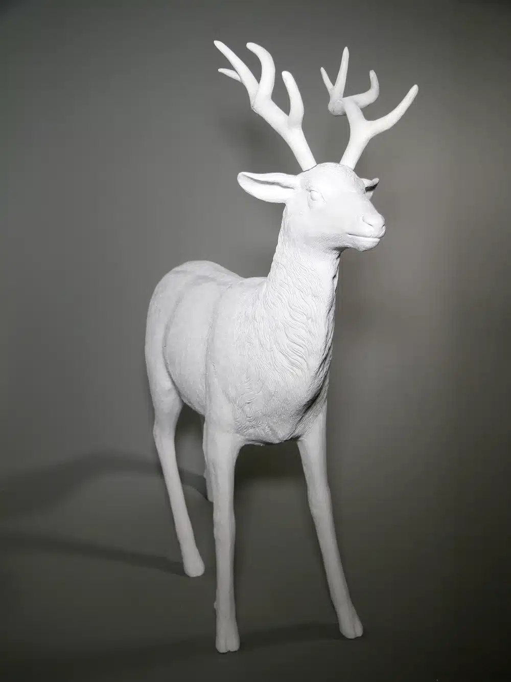 White Standing Reindeer EPH Creative Event Prop Hire   SN4678 White Standing Reindeer  Event Prop Hire 001 .webp