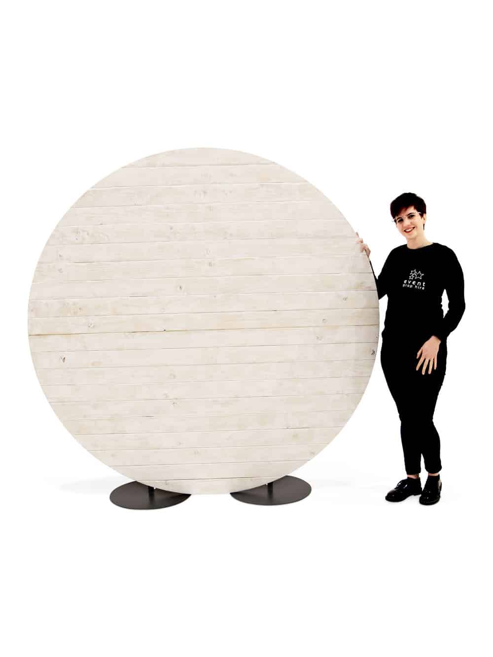 Circular Backdrop – Whitewashed 2m