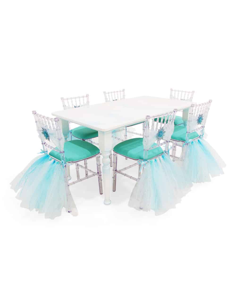 Frozen-Themed Children’s Table and 6 Frozen-Themed Chairs