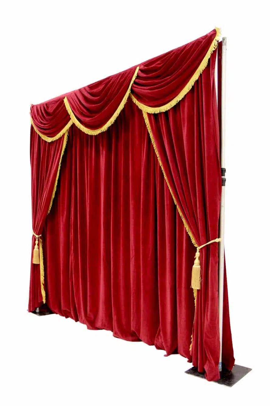 SN9060 Red Velvet Drapes EPH Creative Event Prop Hire