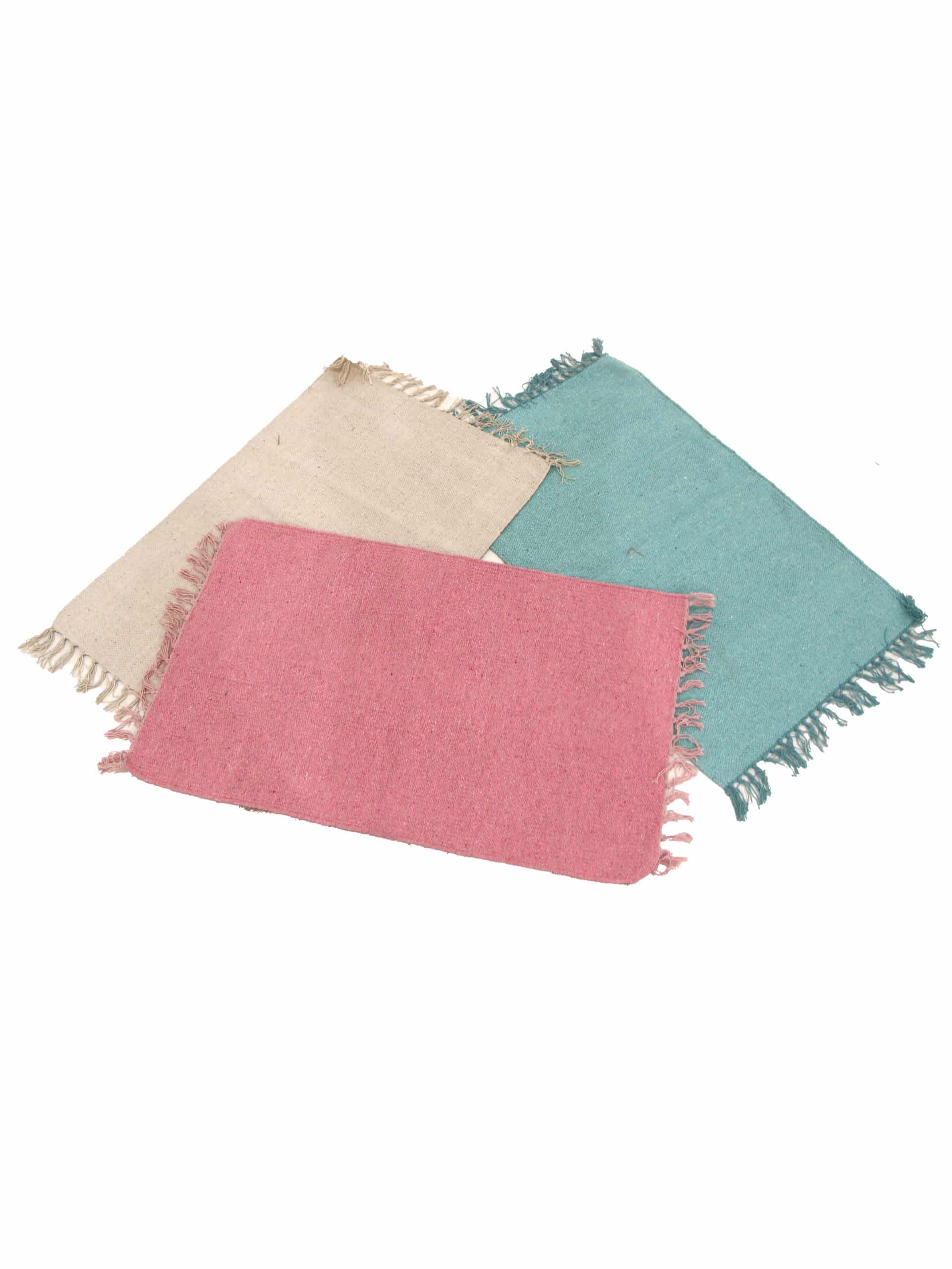 Woven Rugs - Set of 3 - Pastels
