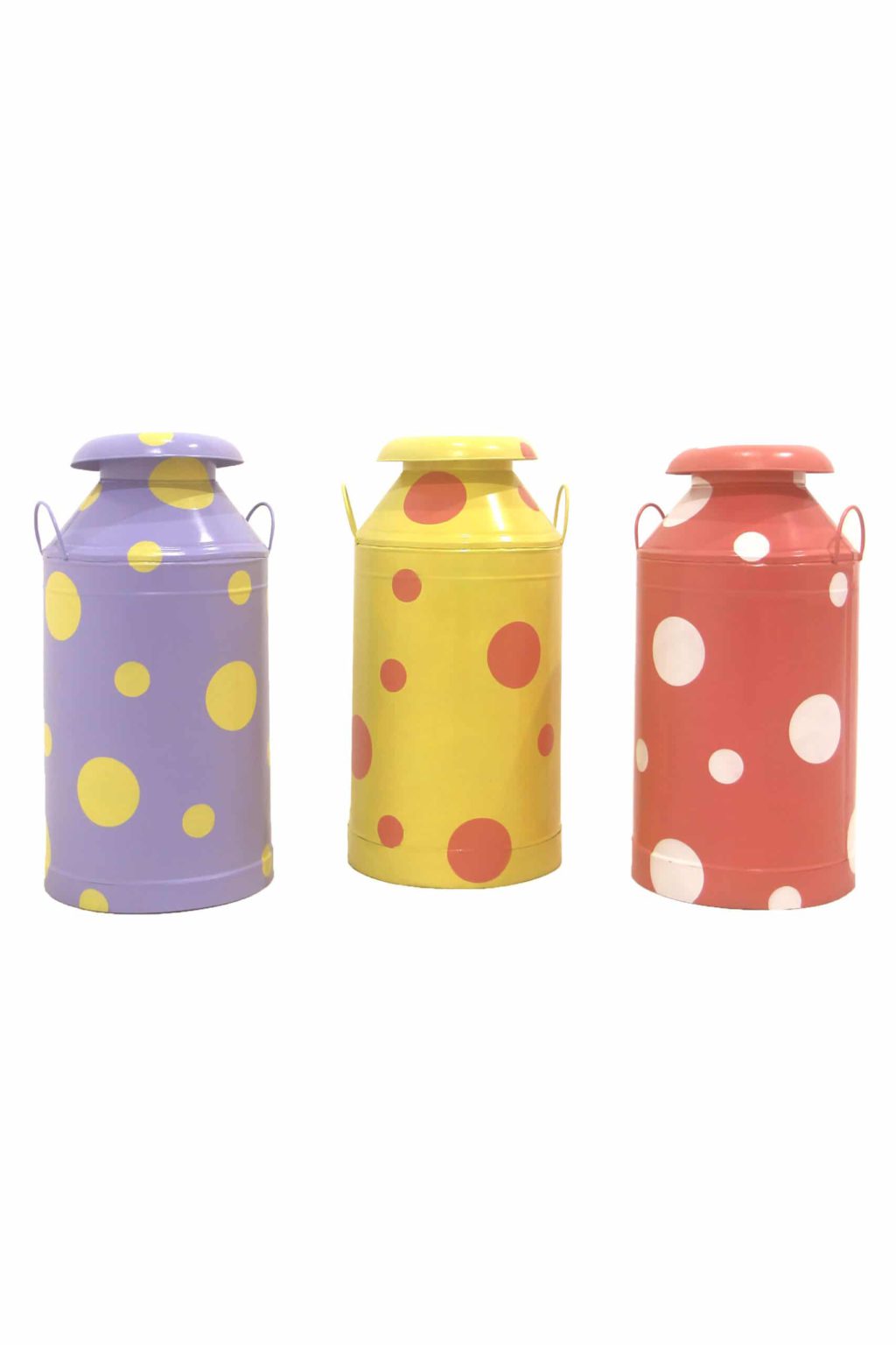 Steel Milk Churn (Pink & White)