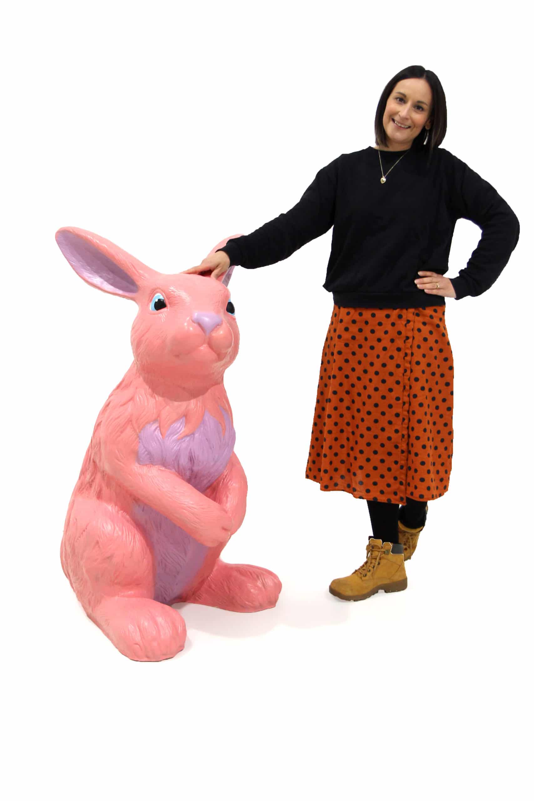 Giant Pastel Pink/Violet Rabbit