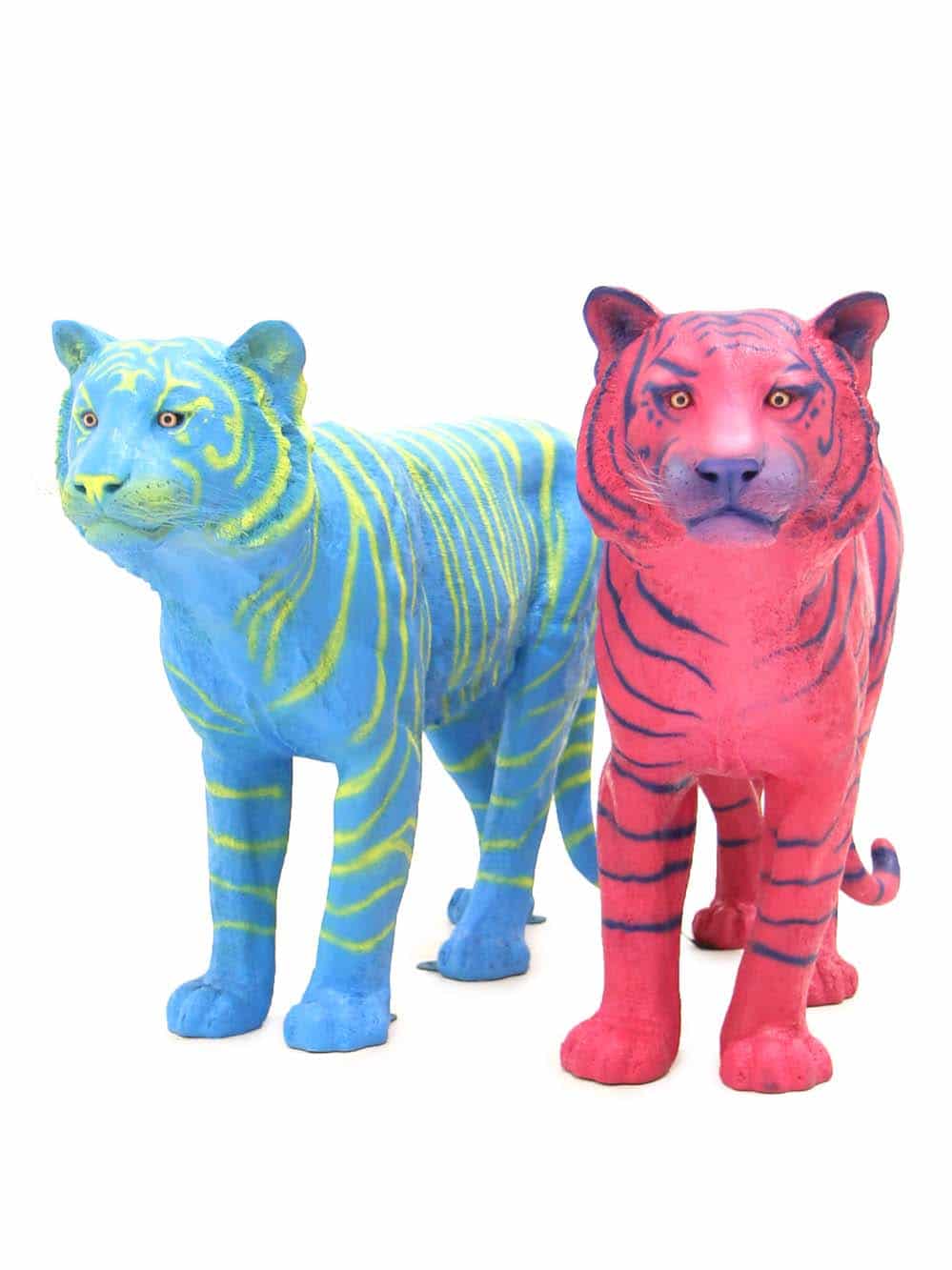 Funky Tiger Prop - Standing Pink/Blue
