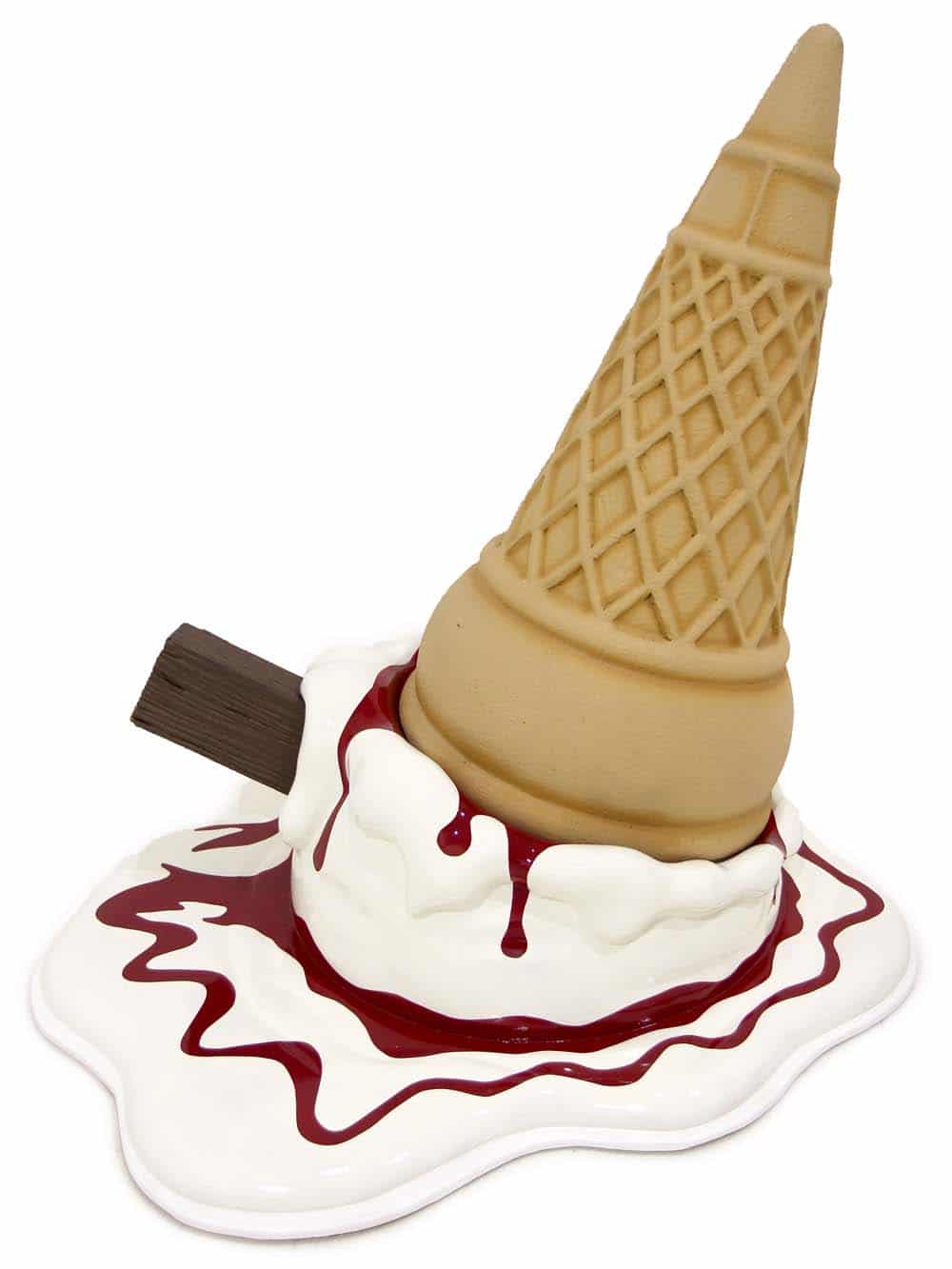 Large dropped Ice Cream - Vanilla & Raspberry