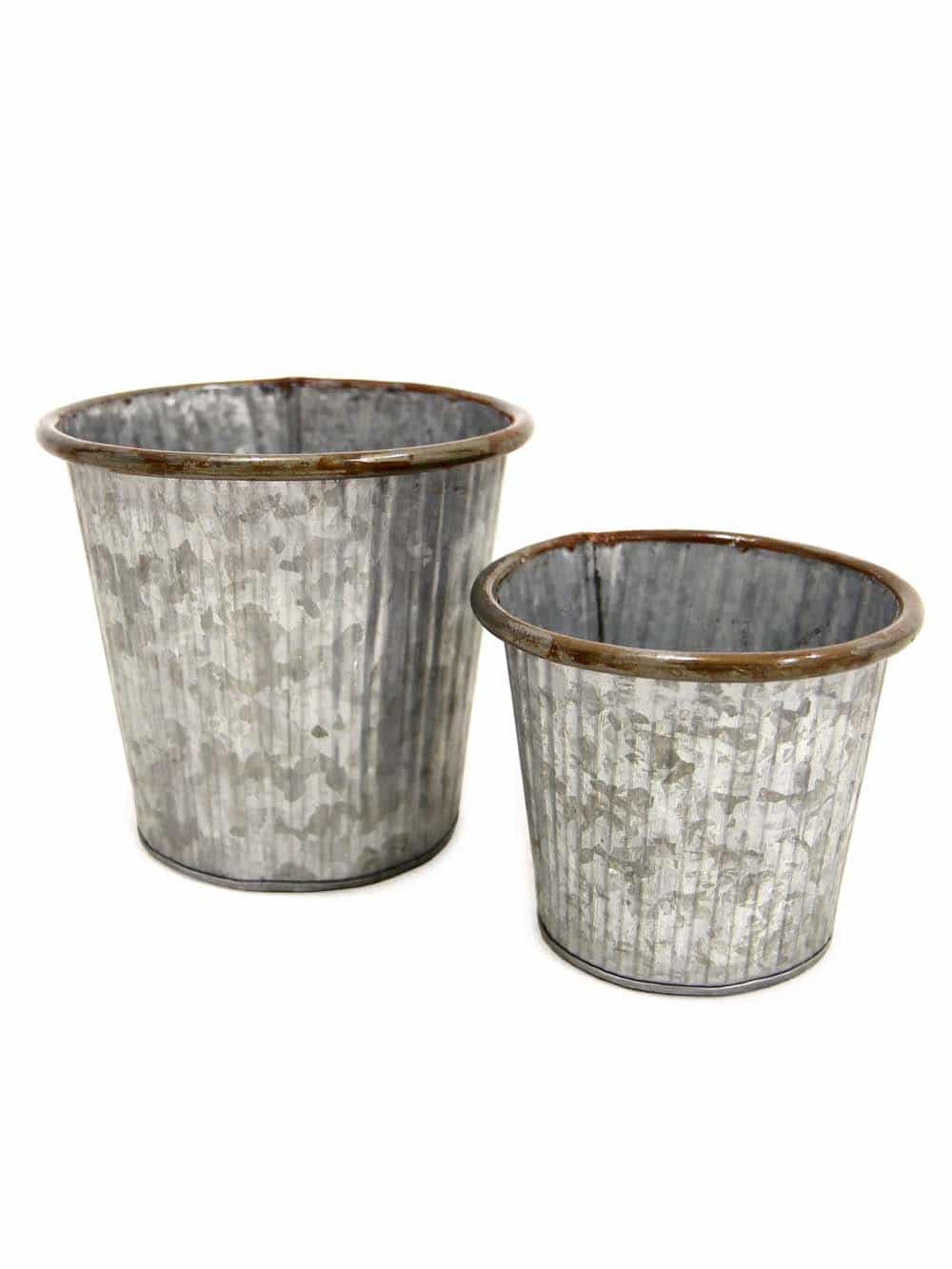 Planter - Rustic Grey Zinc (h150 x w170mm)