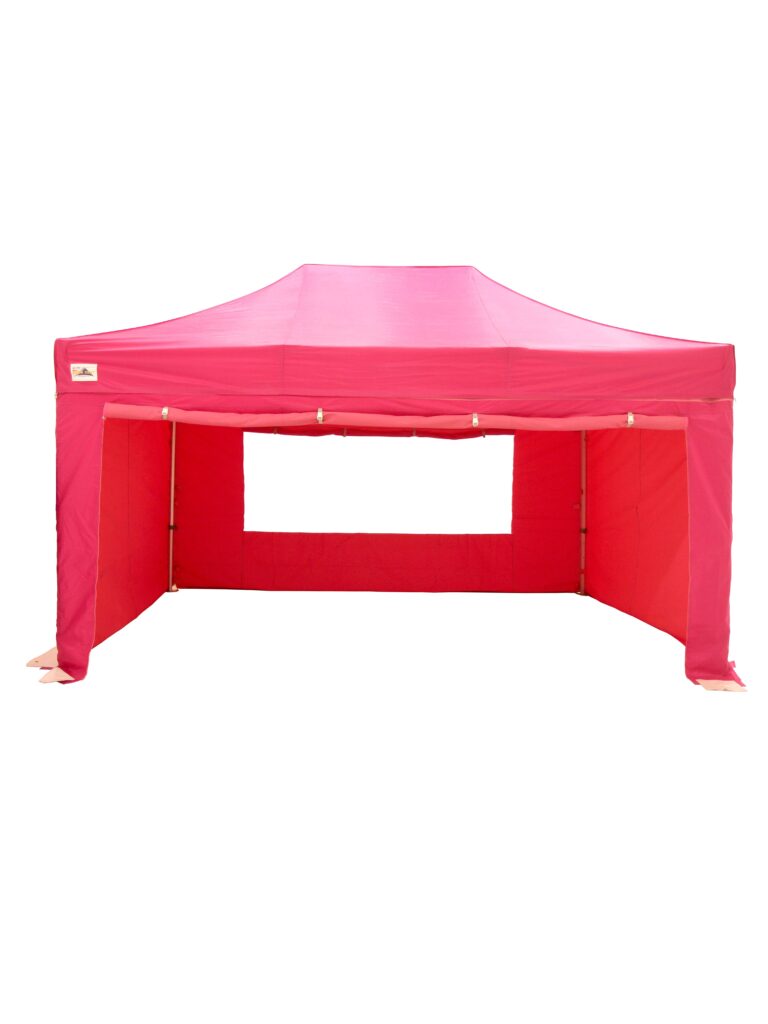 3m x 4.5m Gazebo (With Sides) Pink EPH Creative Event Prop Hire