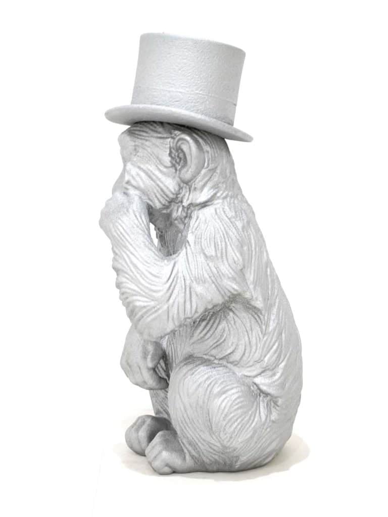 SN13154 _Large Monkey with Top Hat - Silver-event_prop_hire_EPH_Creative_860_optimised